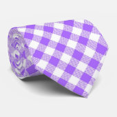 En vichy cravate violette et blanche (Roulé)