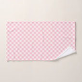 En vichy en diagonale rose et blanc (Serviette à main)