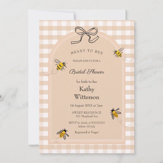 en vichy Envie D'Être Une Invitation De Douche Nup (Devant)