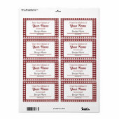 en vichy Étiquette alimentaire (Feuille entière)