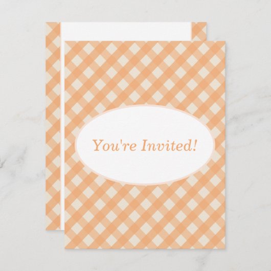 En vichy Invitation (Devant / Derrière)