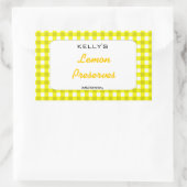 En vichy jaune citron confit étiquette (Sac)