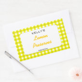 En vichy jaune citron confit étiquette (Enveloppe)