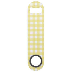 En vichy jaune pâle et blanc