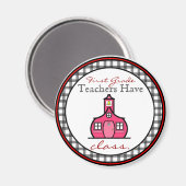 en vichy Magnet de l'enseignant de première année (Recto/Verso)