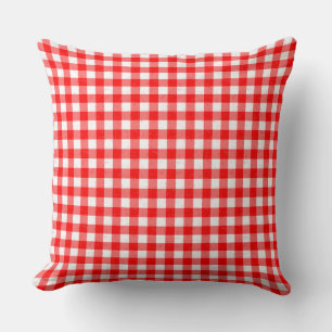 En vichy Oreillers à Motif rouge et blanc