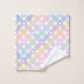 en vichy Plaids Coeurs Pastel Couleurs (Gant de toilette)