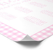 En vichy Rose Bow Baby Girl Douche Tableau de sièg (Coin)