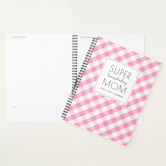en vichy rose et blanc Super Homeschool Maman (Devant avec enveloppe)
