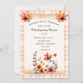 en vichy Rustique Vintage Thanksgiving Invitation (Devant)