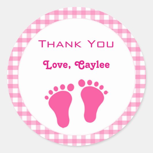 en vichy Sticker Étiquette Faveur Cadeau (Devant)