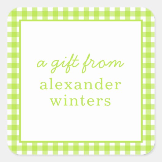 en vichy Stickers Cadeaux personnalisés (Devant)