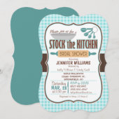 en vichy Stock de la cuisine Invitation de la douc (Devant / Derrière)