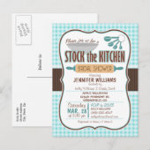 en vichy Stock de la cuisine Invitation de la douc (Devant / Derrière)