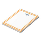 en vichy Vérifier le bloc-notes orange bordé (Tourné)