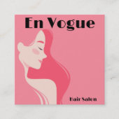 En Vogue Hair Salon Personaliseren Vierkante Visitekaartje (Voorkant)