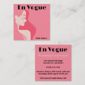 En Vogue Hair Salon Personaliseren Vierkante Visitekaartje (Voorkant / Achterkant)