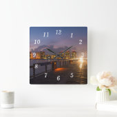 En Voiture Sur Navarre Beach Pier Horloge Mur (Maison)