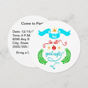 En voor al een goede nachtelijke kersttypografie kaart