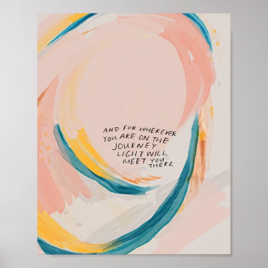 "En waar je ook bent op de reis.." Poster (Voorkant)