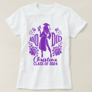 EN WAS Urban Vrouwelijk Silhouet Trendy Afstuderen T-shirt
