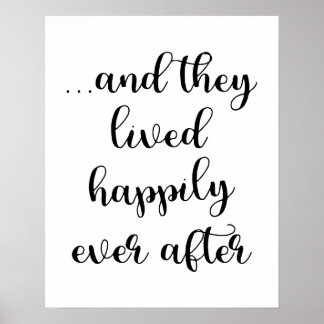 ...en ze leefden gelukkig altijd na Poster