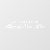 En ze leefden nog lang en gelukkig na een elegante raamsticker (Vel)