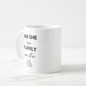 En ze rende gelukkig tot het einde van de marathon koffiemok (Voorkant links)