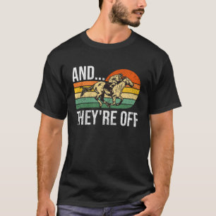 En Ze Zijn Weg Jockey Paardenrennen T-shirt
