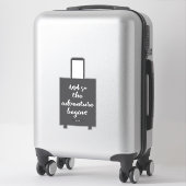 En zo begint het avontuur aan leuke koffer sticker (Koffer)