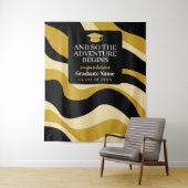 En zo begint het avontuur - Afstuderen achtergrond Wandkleed (In situ)