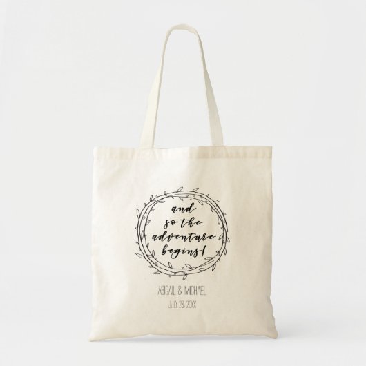 En zo begint het avontuur - de Weddenschap van de  Tote Bag (Voorkant)