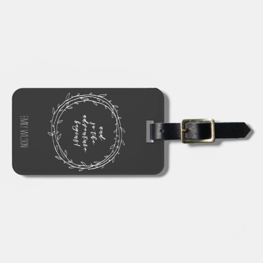 En zo begint het avontuur - Handgeschreven manuscr Bagagelabel (Voorkant horizontaal)