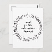 En zo begint het avontuur - Handgeschreven manuscr Briefkaart (Voorkant / Achterkant)