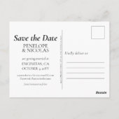 En zo begint het avontuur het datum Briefkaart te  (Achterkant)