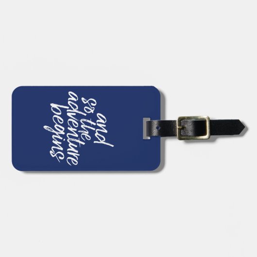 En zo begint het Avontuur - kan Kleur uitgeven Bagagelabel (Voorkant horizontaal)