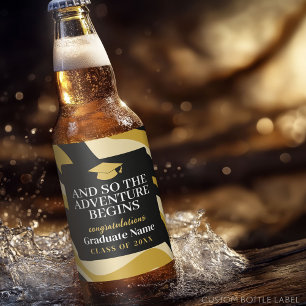 En zo begint het avontuur met het zwart-gouden Afs Bier Etiket