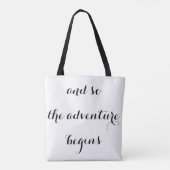 "En zo begint het avontuur" Reizen Tote Bag (Achterkant)