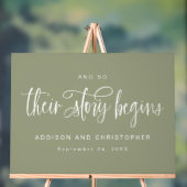 En zo begint hun verhaal Script Trouw Welkom Acryl Bord (Neutraal)