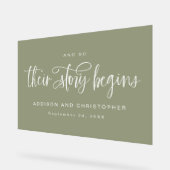 En zo begint hun verhaal Script Trouw Welkom Acryl Bord (Hoek)