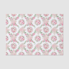  en zoete roze bloemen Decoupage patroon Tissuepapier