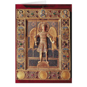 Enameled plaque met afbeelding van de Archangel Mi