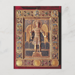 Enameled plaque met afbeelding van de Archangel Mi Briefkaart