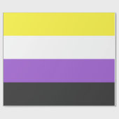 Enby (Non-binary Pride) vlag Cadeaupapier (Vlak)