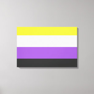 Enby (Non-binary Pride) vlag Canvas Afdruk