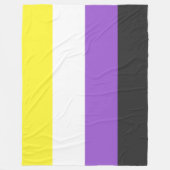 Enby (Non-binary Pride) vlag Fleece Deken (Voorkant)