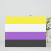 Enby (Non-binary Pride) vlag Kaart (Staand voorkant)