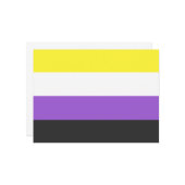 Enby (Non-binary Pride) vlag Kaart (Voorkant / Achterkant in situ)