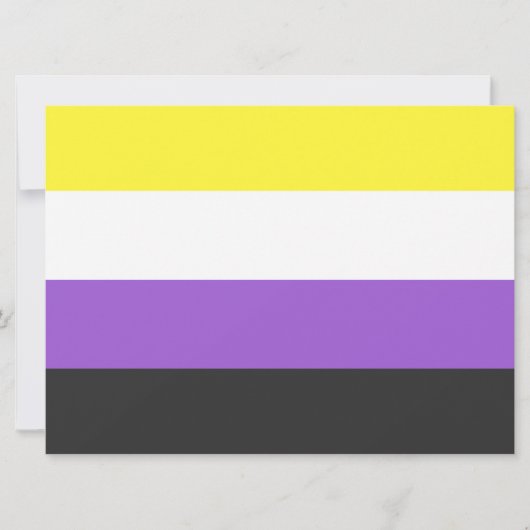 Enby (Non-binary Pride) vlag Kaart (Voorkant)