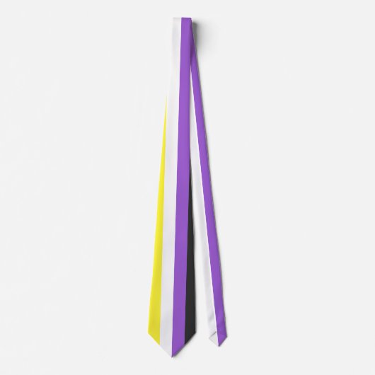 Enby (Non-binary Pride) vlag Stropdas (Voorkant)